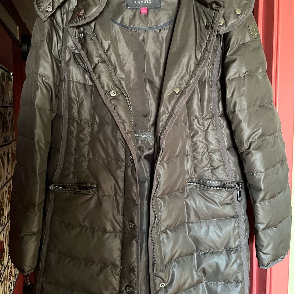 Vince Camuto Dark Green Puffer Jacket with hood